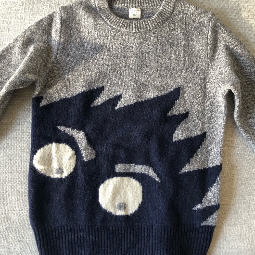 JCrew navy wool sweater size 6/7 NWOT